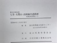 都市計画街路七美・太閤山・高岡線内遺跡群発掘調査概要〈3〉