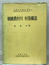 韓国農村の村落構造
