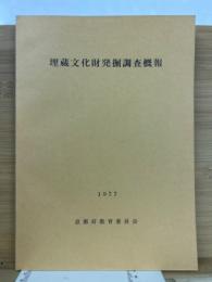 埋蔵文化財発掘調査概報 1977