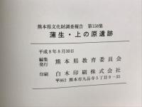 蒲生・上の原遺跡 「熊本県文化財調査報告第１５８集」
