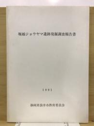 堀越ジョウヤマ遺跡発掘調査報告書