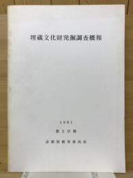 埋蔵文化財発掘調査概報　1981　第2分冊