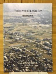 平城京左京九条三坊十坪発掘調査報告