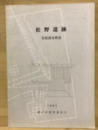 松野遺跡発掘調査概報
