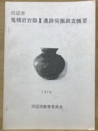 田辺市鬼橋岩岩陰2　遺跡発掘調査概要
