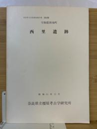 西里遺跡　奈良県文化財調査報告書