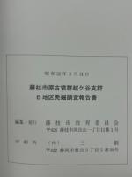 藤枝市原古墳群越ケ谷支群B地区発掘調査報告書 本文・図版 ＜藤枝市文化財調査報告 1＞