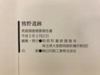 熊野遺跡 : 発掘調査概要報告書