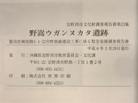 野嵩ウガンヌカタ遺跡 : 都市計画街路3-4-32号野嵩線建設工事に係る緊急発掘調査報告書