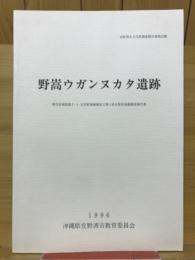 野嵩ウガンヌカタ遺跡 : 都市計画街路3-4-32号野嵩線建設工事に係る緊急発掘調査報告書