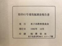 陰田61号墳発掘調査報告書