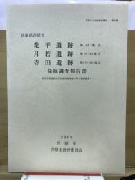 兵庫県芦屋市業平遺跡第61地点 月若遺跡第79・81地点 寺田遺跡第178・181地点発掘調査報告書