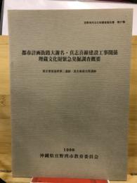 都市計画街路大謝名・真志喜線建設工事関係埋蔵文化財緊急発掘調査概要 : 真志喜富盛原第二遺跡・真志喜蔵当原遺跡