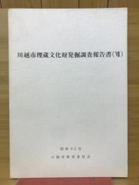 川越市埋蔵文化財発掘調査報告書