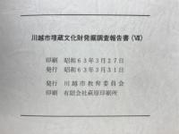 川越市埋蔵文化財発掘調査報告書