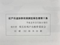坂戸市遺跡群発掘調査報告書