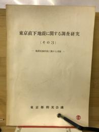 東京直下地震に関する調査研究（その3）　地震活動状況に関する考察