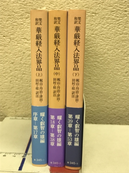 梵文和訳 華厳経入法界品 上・中・下 揃3冊 【岩波文庫】(梶山