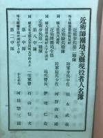 近衛師団現役埼玉県金蘭簿