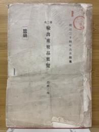 第二次輸出重要品要覽（農產之部）