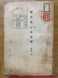 輸出重品要覽（林產ノ部）