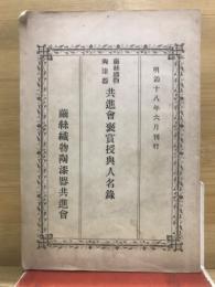 繭絲織物陶漆器共進會褒賞授與人名録