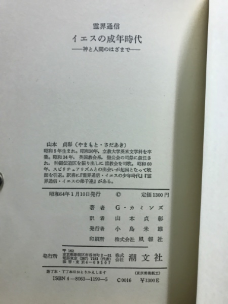 霊界通信イエスの成年時代 : 神と人間のはざまで