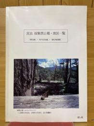 昆虫採集禁止種・地区一覧
