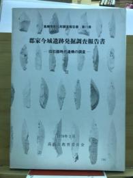 郡家今城遺跡発掘調査報告書 : 旧石器時代遺構の調査