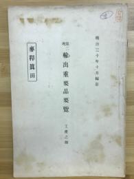第二次　輸出重要品要覧　工産之部　麥稈眞田