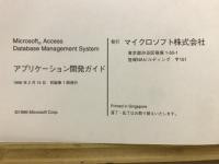 Microsoft Access for Windows95 Darabase Management System アプリケーション開発ガイド