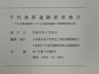 千代南原遺跡第Ⅶ地点　千代台地南縁部における低湿地遺跡の発掘調査報告書