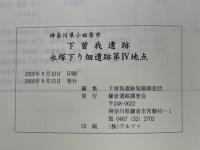 下曾我遺跡　永塚下り畑遺跡第Ⅳ地点
