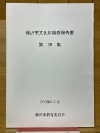 藤沢市文化財調査報告書　第38集