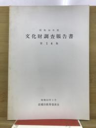 文化財調査報告書