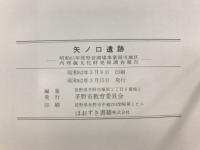矢ノ口遺跡 : 昭和61年度県営圃場事業湯川地区内埋蔵文化財発掘調査報告