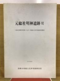 元総社明神遺跡 : 土地区画整理事業に先立つ埋蔵文化財発掘調査概報