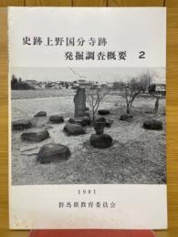 史跡上野国分寺跡発掘調査概要