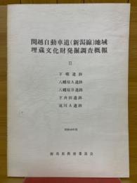 関越自動車道(新潟線)埋蔵文化財発掘調査概報