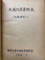 元微之作品資料表