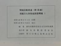 関越自動車道(新潟線)地域埋蔵文化財発掘調査概報
