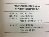 毛呂山町　町内遺跡発掘調査報告書(3)