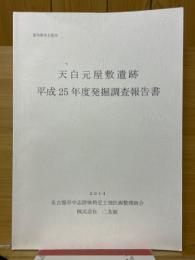 天白元屋敷遺跡　平成25年度発掘調査報告書