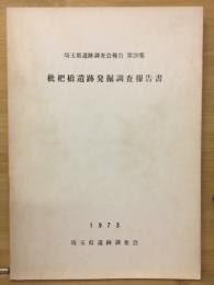 枇杷橋遺跡発掘調査報告書