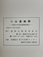 小山遺跡群　昭和63年度発掘調査報告