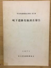 軏下遺跡発掘調査報告