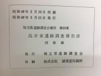 高井東遺跡調査報告書