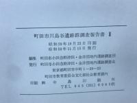 町田市川島谷遺跡群調查報告書 Ⅰ・Ⅱ