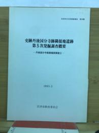 史跡丹後国分寺跡隣接地遺跡 第5次発掘調査概要　（宮津市文化財調査報告第26集）