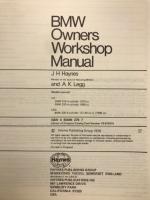 BMW316&320　Owners Workshop Manual